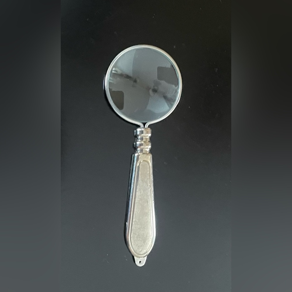 Vintage Small Silver Magnifying Glass